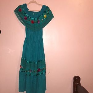 Mexican Traditional Off The Shoulder Dress